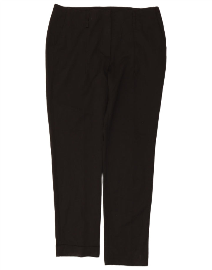 Zara Womens Slim Chino Trousers Large W34 L30 Black