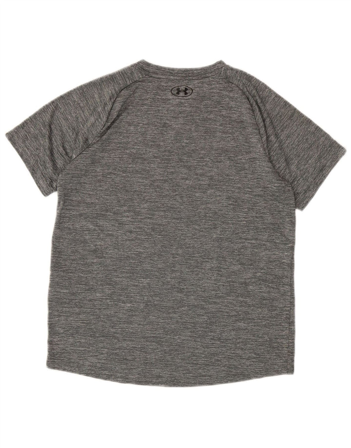 Maglietta da ragazzo Under Armour Top 11-12 anni Large in poliestere chiazzato grigio