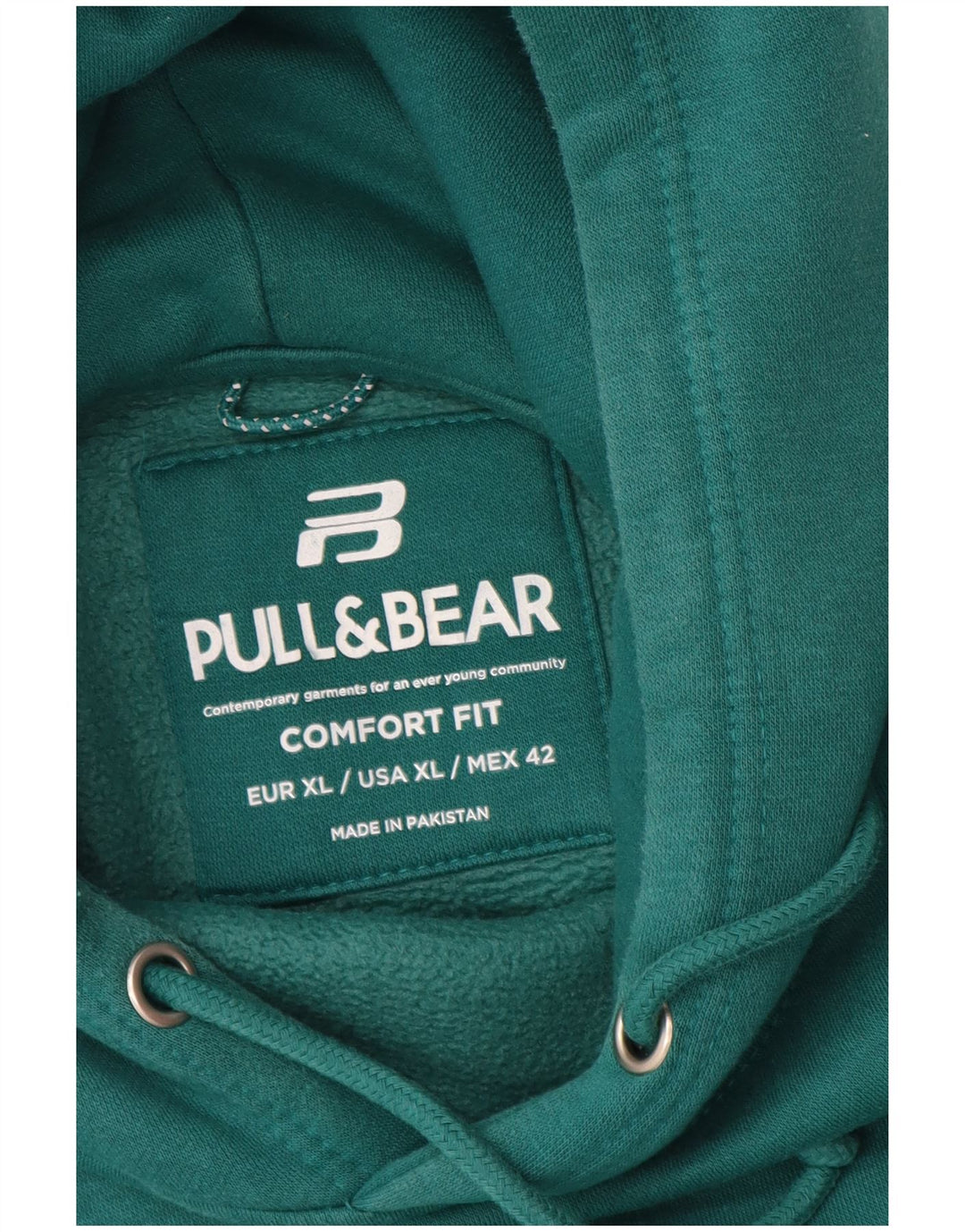 Pull & Bear Herre Comfort Fit Hoodie Jumper XL Grøn
