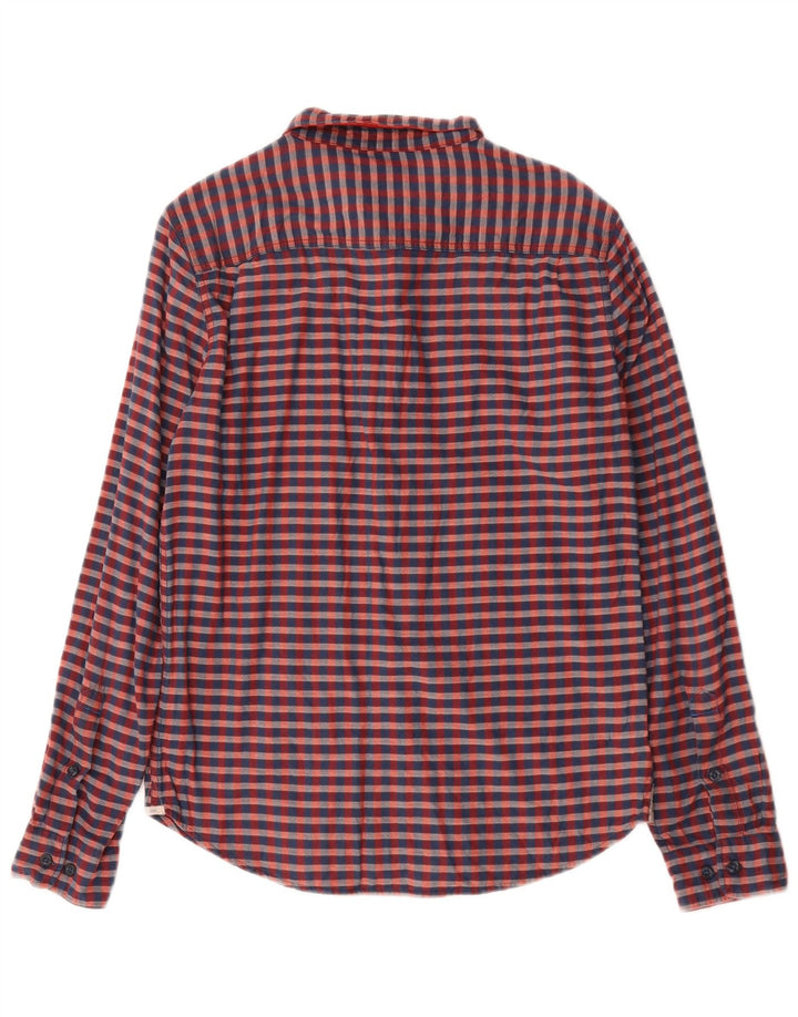 Lee Mens Shirt Small Red Gingham Cotton