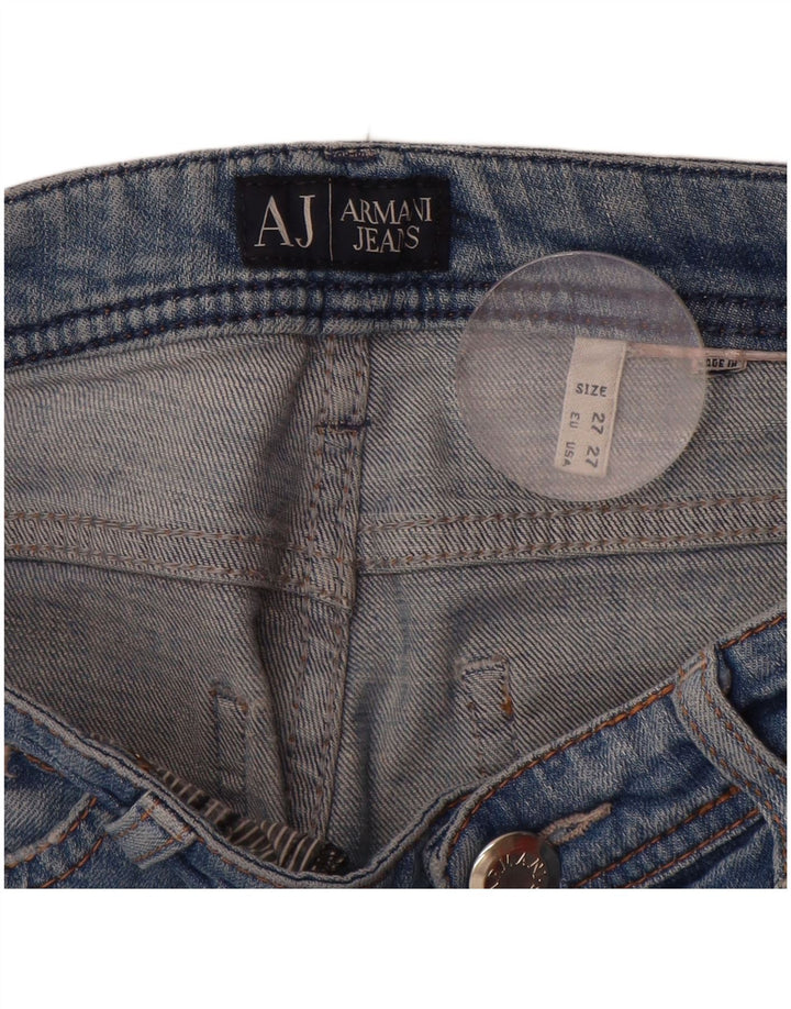 ARMANI Womens Slim Jeans W27 L30 Blue