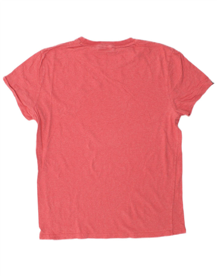 SUPERDRY Herren T-Shirt-Oberteil Mittelrosa