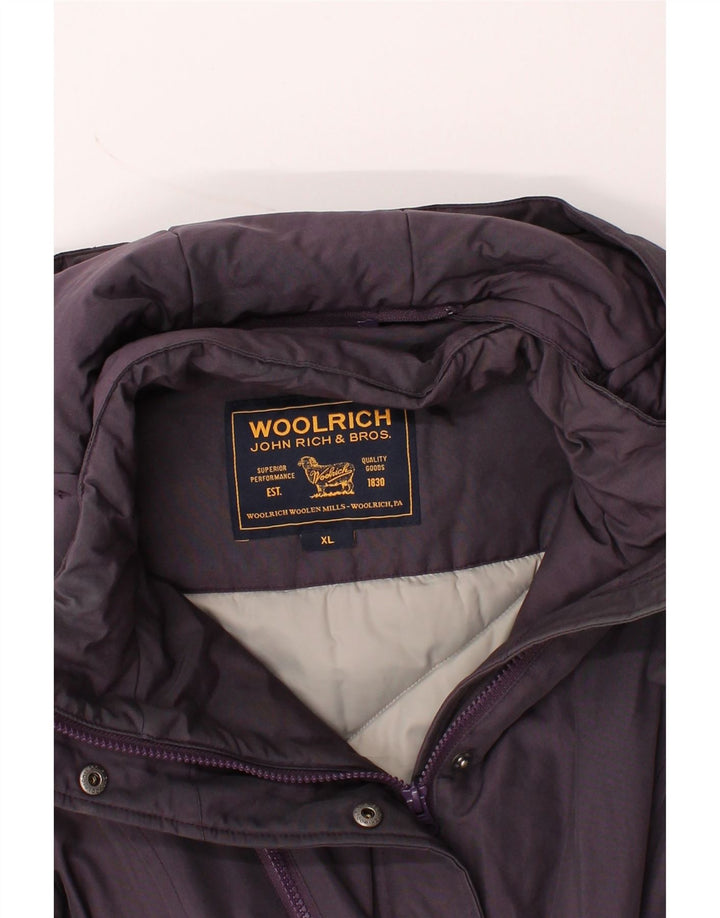 WOOLRICH Womens Hooded Windbreaker Jacket UK 18 XL Purple Polyester Vintage Woolrich and Second-Hand Woolrich from Messina Hembry 