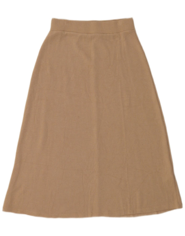 Zara Womens Midi Skirt Medium W28 Beige Viscose