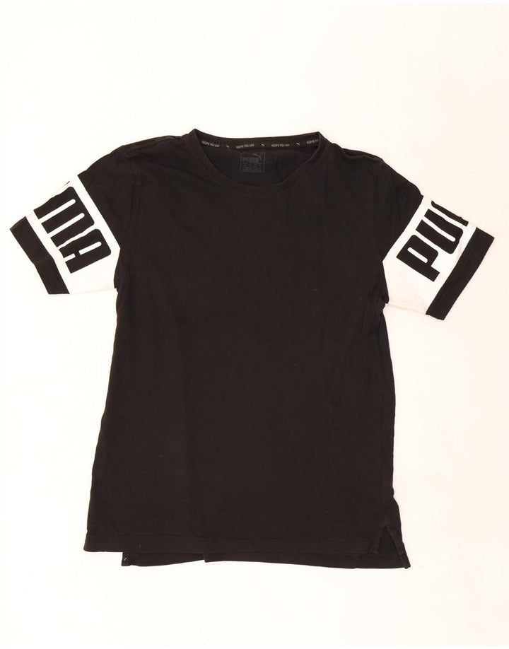 Puma T-shirt graphique pour homme, petit, noir, coton
