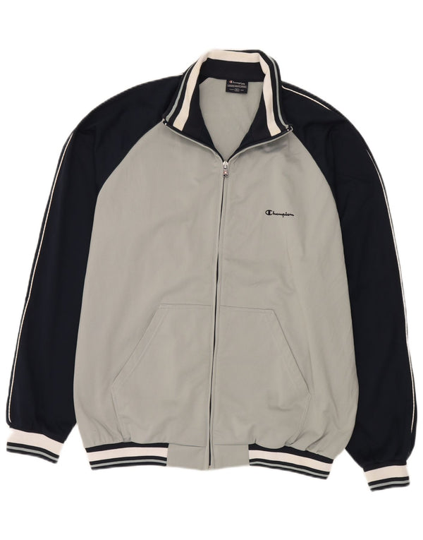 Champion Veste de survêtement pour homme XL Gris Colorblock Polyester