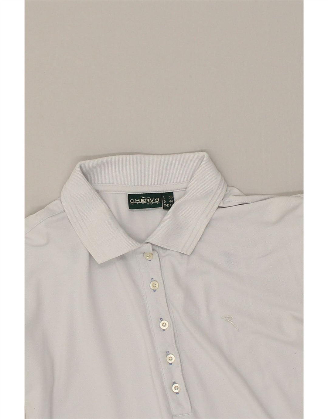 CHERVO Womens Polo Shirt IT 50 XL Blue Cotton | Vintage Chervo | Thrift | Second-Hand Chervo | Used Clothing | Messina Hembry 