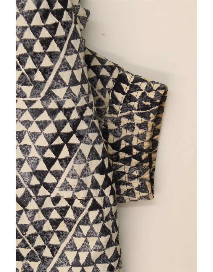 Colmar Dame Oversized Polstret Jakke US 8 Medium Navy Blue Geometric