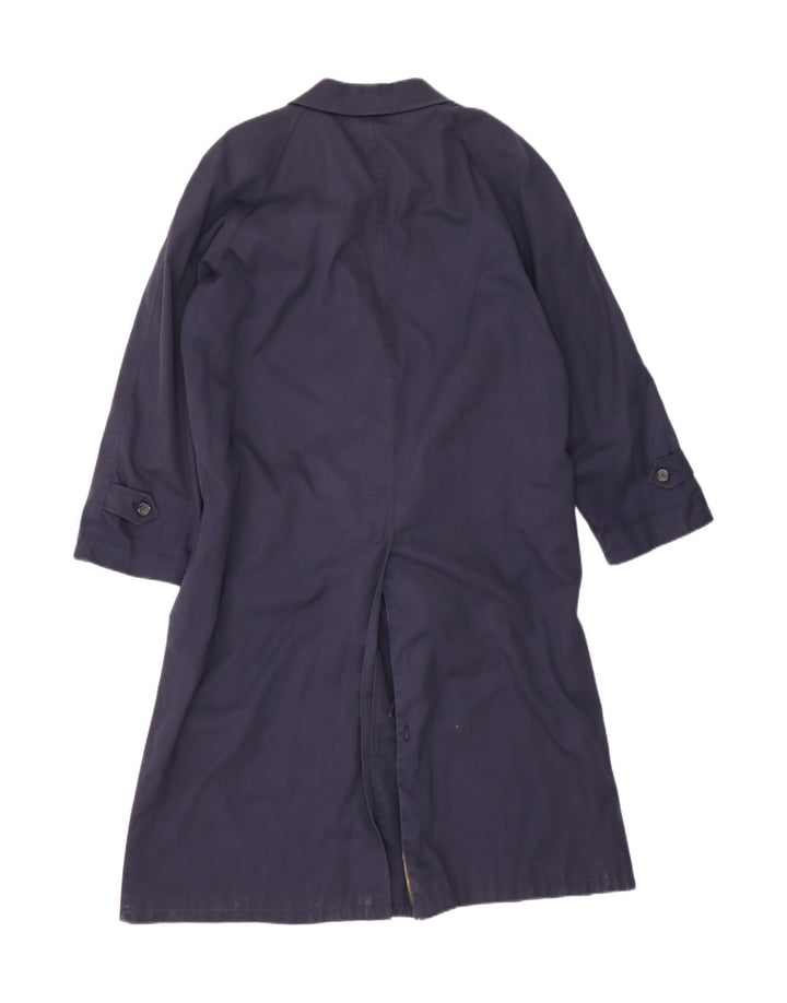 Vintage Mens Overcoat IT 52 XL Navy Blue Polyester