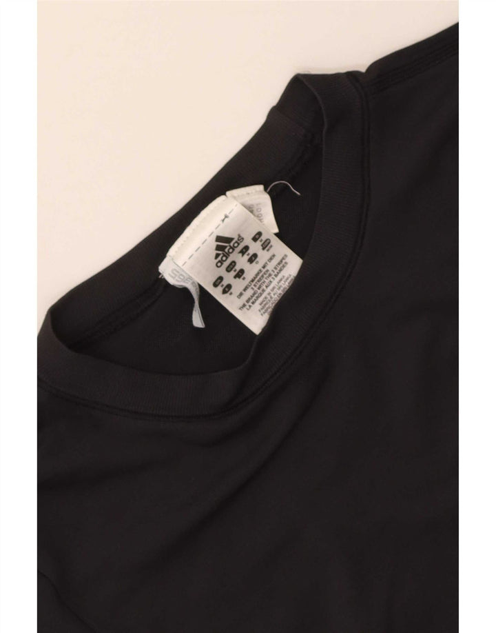 Adidas Womens Climalite T-Shirt Top UK 12 Medium Black Polyamide