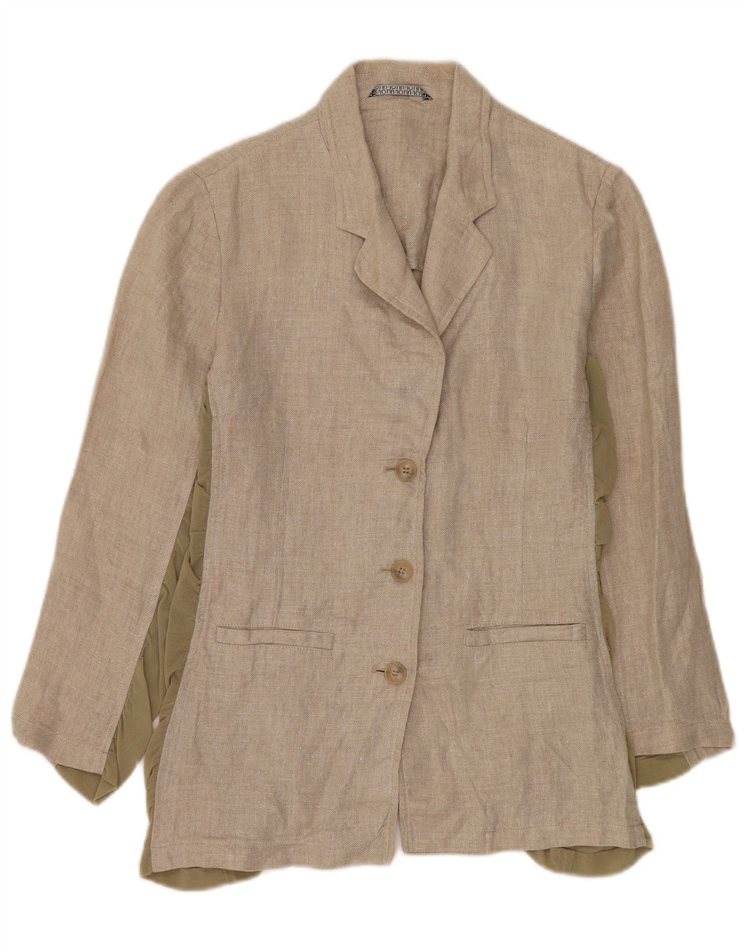 Liu Jo Dame 3-knaps blazerjakke UK 14 Medium Beige Colourblock