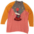 Vintage Womens Crew Neck Jumper Sweater IT 42 Medium Pink Colourblock