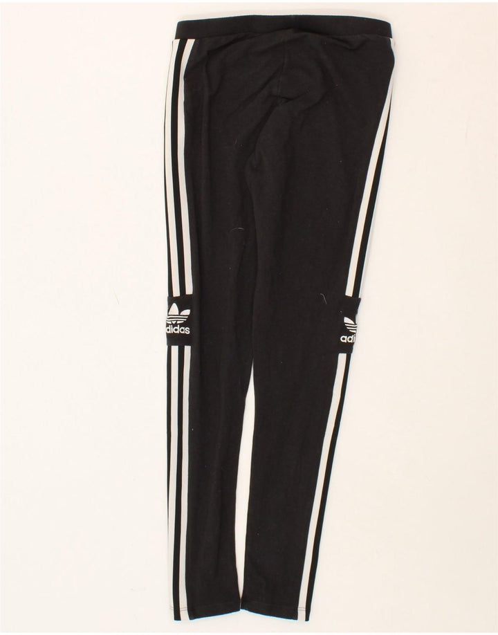 ADIDAS Womens Leggings UK 8 Small Black Cotton Vintage Adidas and Second-Hand Adidas from Messina Hembry 