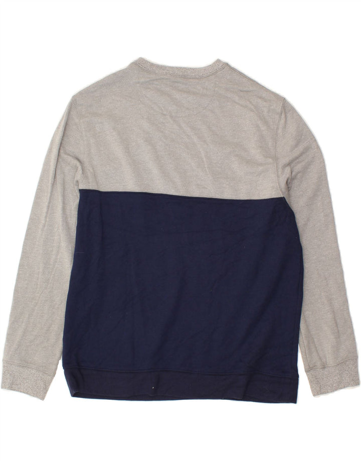 IZOD Mens Sweatshirt Jumper Large Grey Colourblock Vintage Izod and Second-Hand Izod from Messina Hembry 