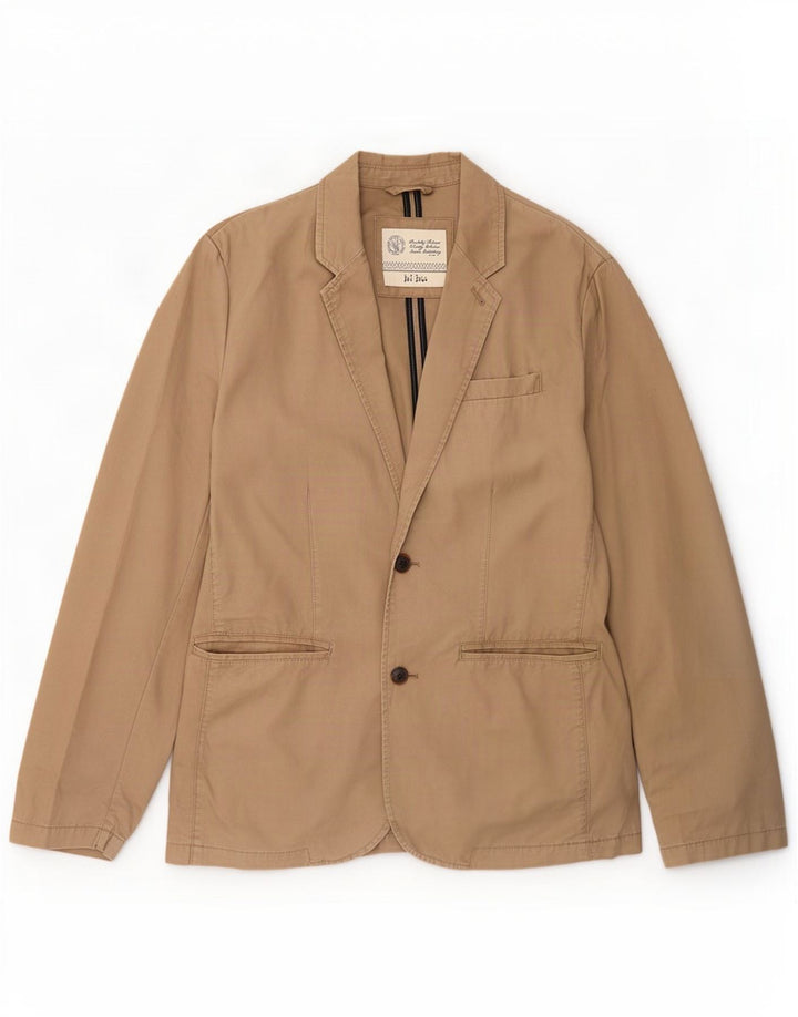 Fat Face Giacca blazer da uomo a 2 bottoni UK 38 Cotone beige medio