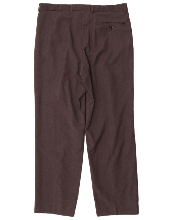 Marks & Spencer Pantaloni de costum pentru bărbați L34 L29 Lână gri