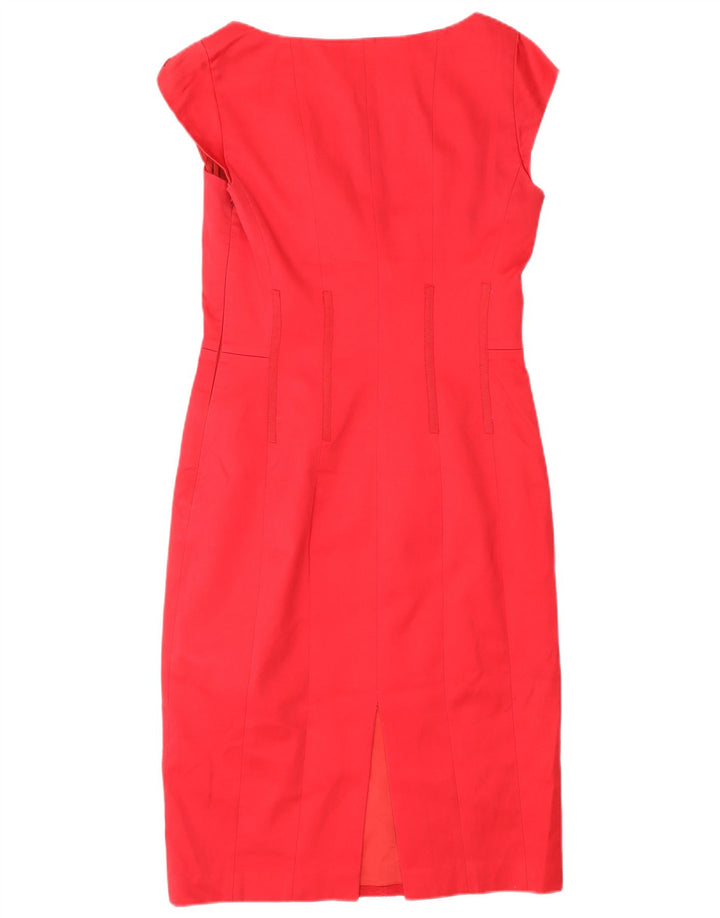 COAST Womens Sheath Dress UK 10 Small  Red Cotton