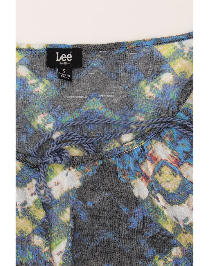 LEE Womens Top 3/4 Sleeve UK 10 Small Multicoloured Ikat Rayon Vintage Lee and Second-Hand Lee from Messina Hembry 