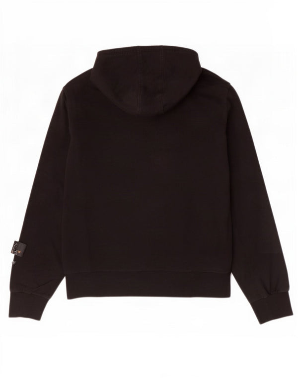 Errea Womens Graphic Hoodie Jumper UK 16 Large Black Cotton