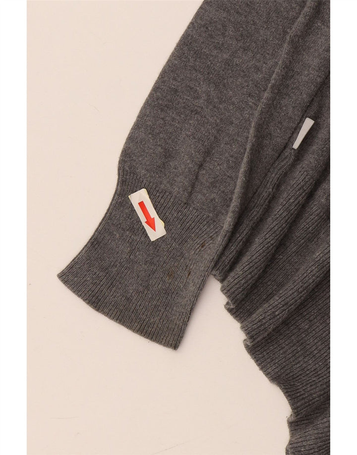 Fila Herren-Pullover mit U-Boot-Ausschnitt, Größe S, graue Baumwolle