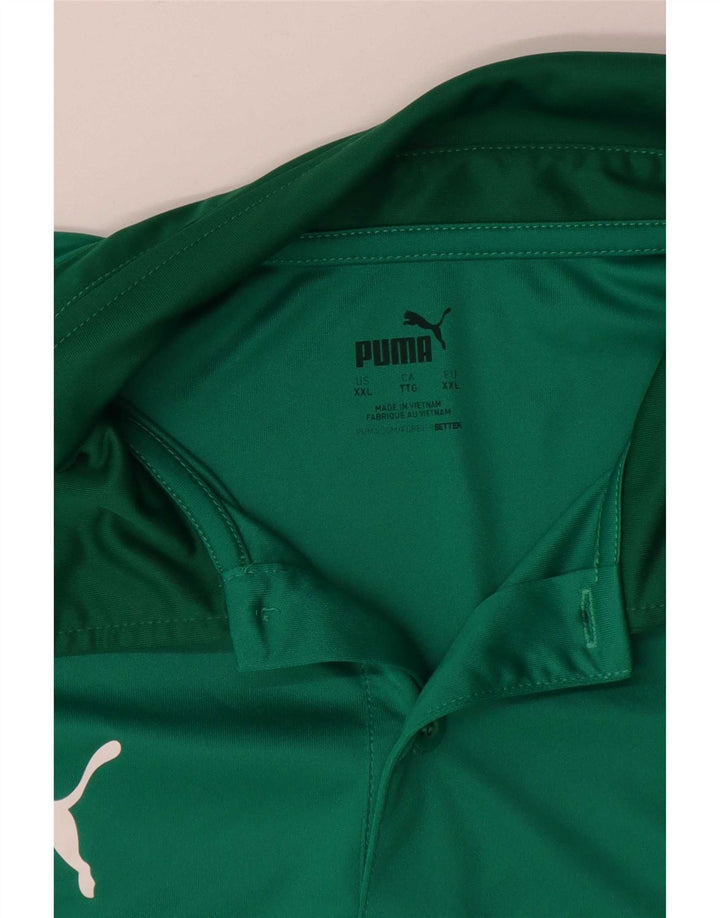 Puma Polo para hombre 2XL Verde Colorblock Poliéster