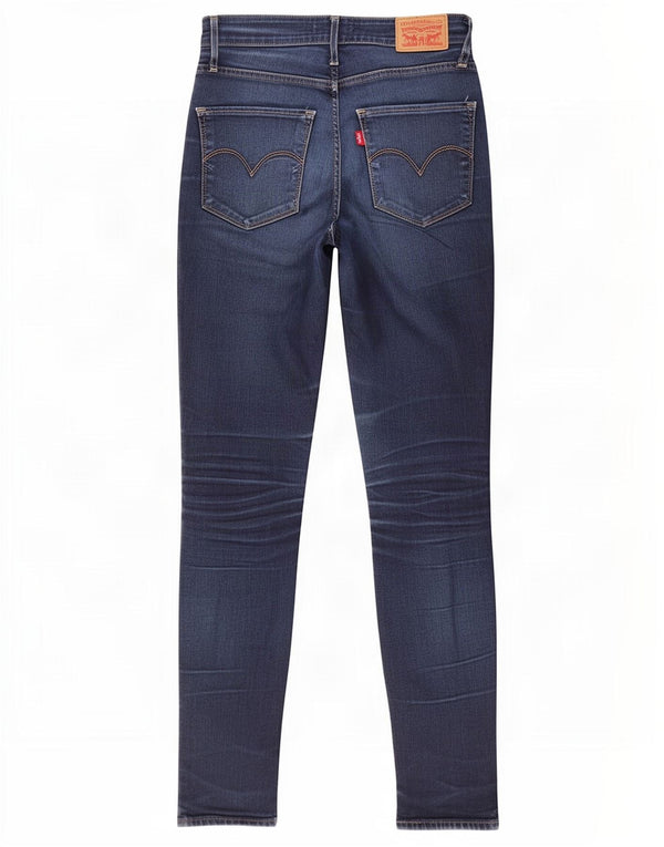 Levi's Damen 721 High Rise Skinny Jeans W26 L28 Marineblau Baumwolle