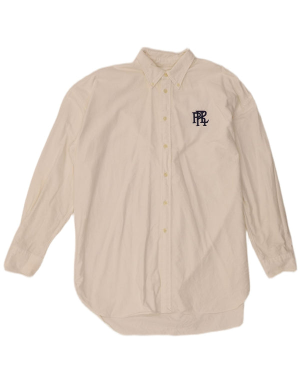 Ralph Lauren Camisa Boyfriend Fit para Hombre XL Algodón Blanco