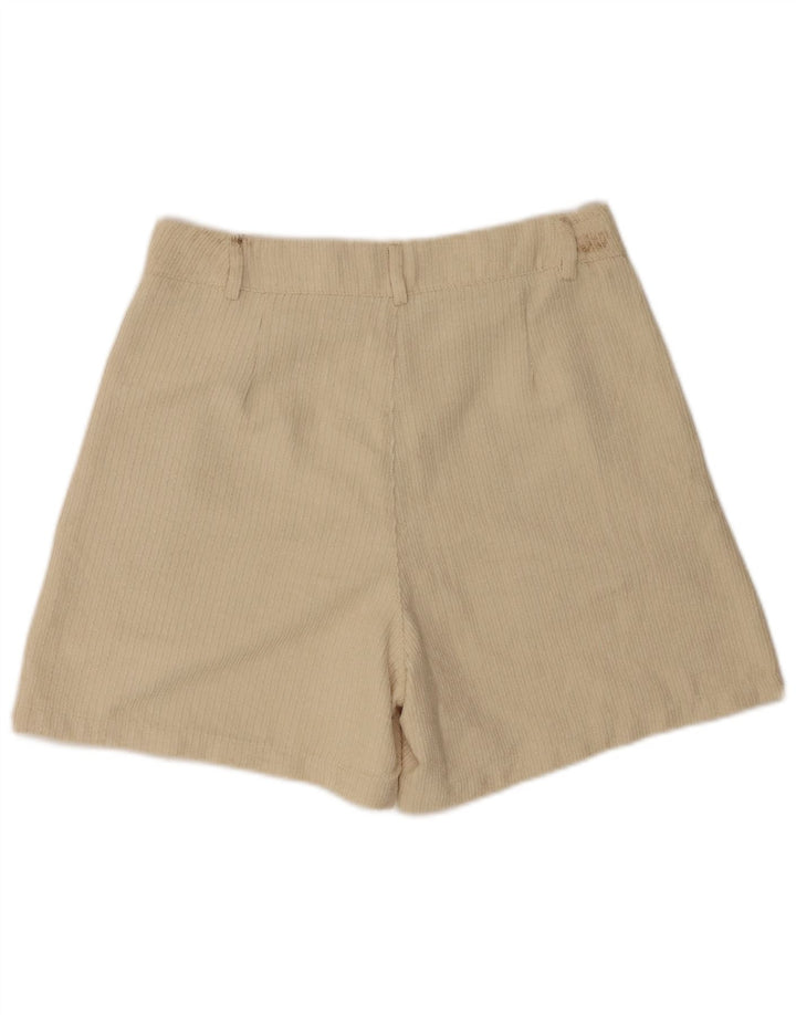 Benetton Womens Corduroy Shorts UK 12 Medium W28  Beige Polyester