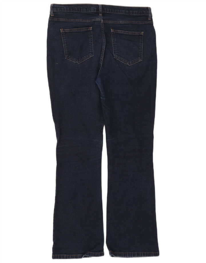 Marks & Spencer Womens Slim Bootcut Jeans UK 14 Large W32 L29 Navy Blue