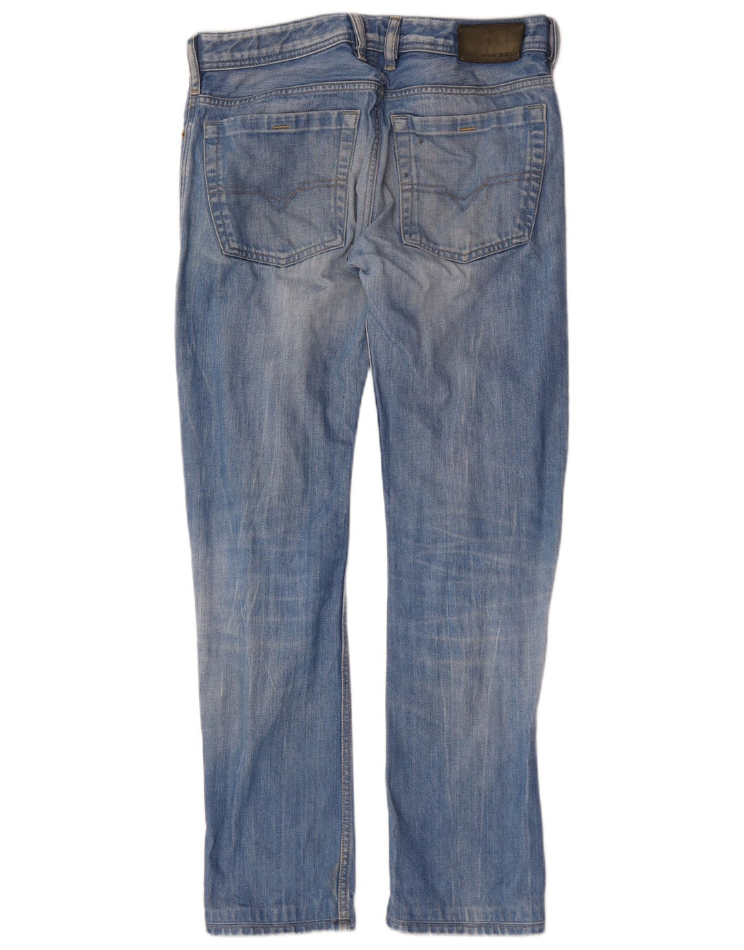 Diesel Mens Zatiny Regular Bootcut Jeans W30 L30 Blue Cotton