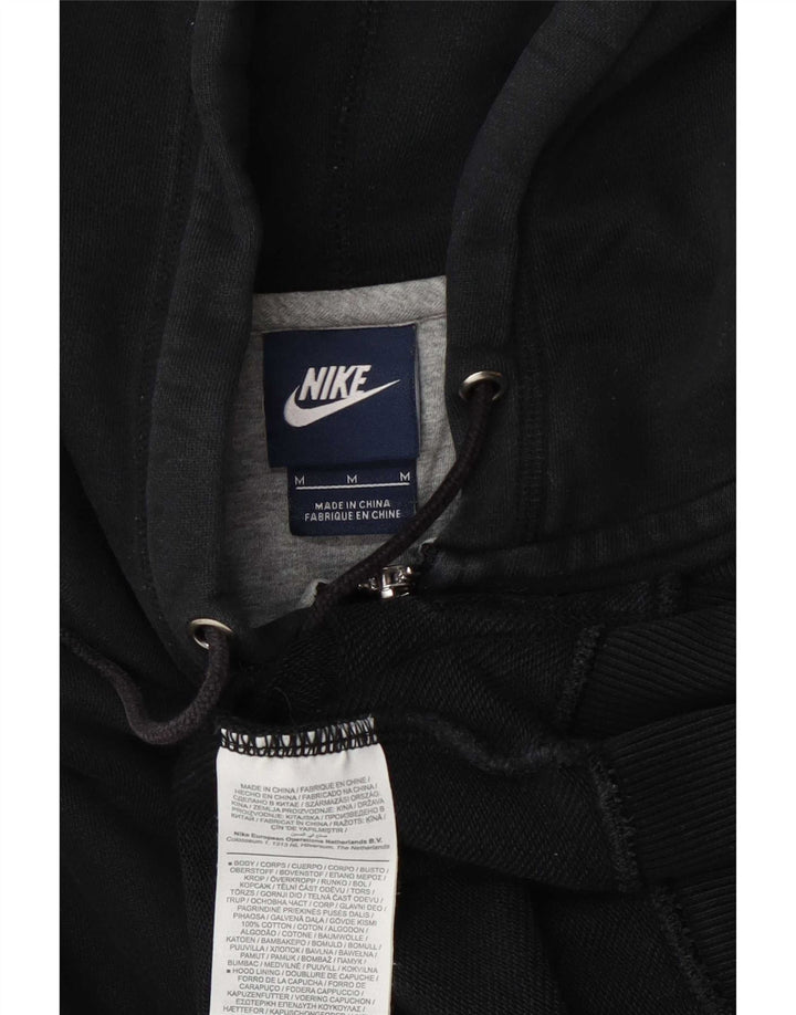Nike - Sudadera con capucha y cremallera para hombre, tamaño mediano, algodón negro