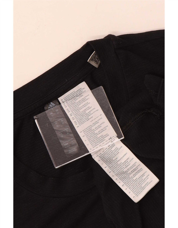 Adidas Mens Short Sleeve T-Shirt Top XL Black Polyester