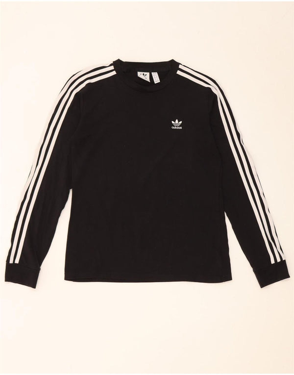 Top Adidas da donna a manica lunga UK 12 medio nero cotone