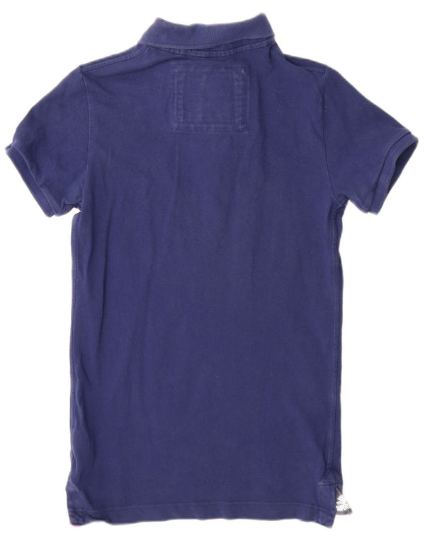Superdry Mens Polo Shirt Small Navy Blue Cotton