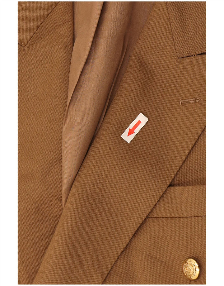 Giacca blazer doppiopetto da uomo Marks & Spencer UK 42 Large Beige Lana