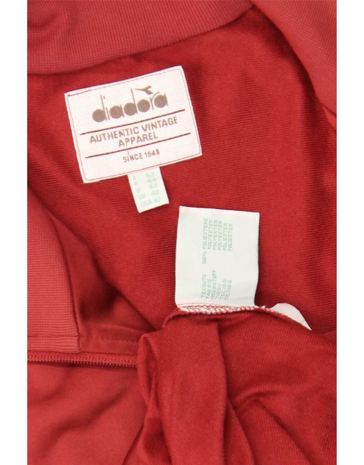 Ανδρική φόρμα Diadora Top Jacket UK 42 Large Red Polyester