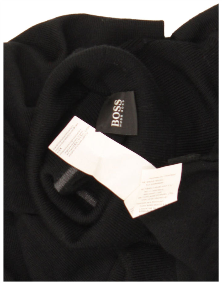 Hugo Boss Herre Roll Neck Jumper Sweater 2XL Sort Uld