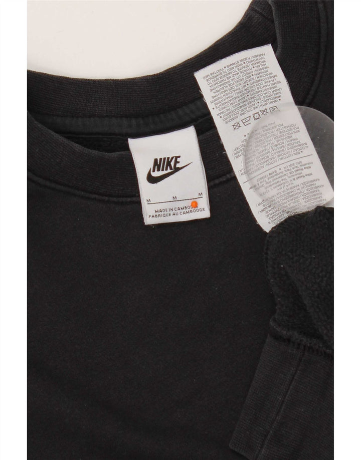 Pulover Nike pentru bărbați, bumbac mediu negru