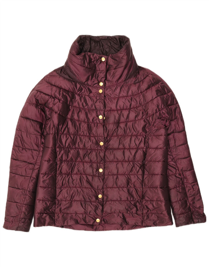 BARBOUR Womens Loose Fit Padded Jacket UK 10 Small  Purple Polyamide