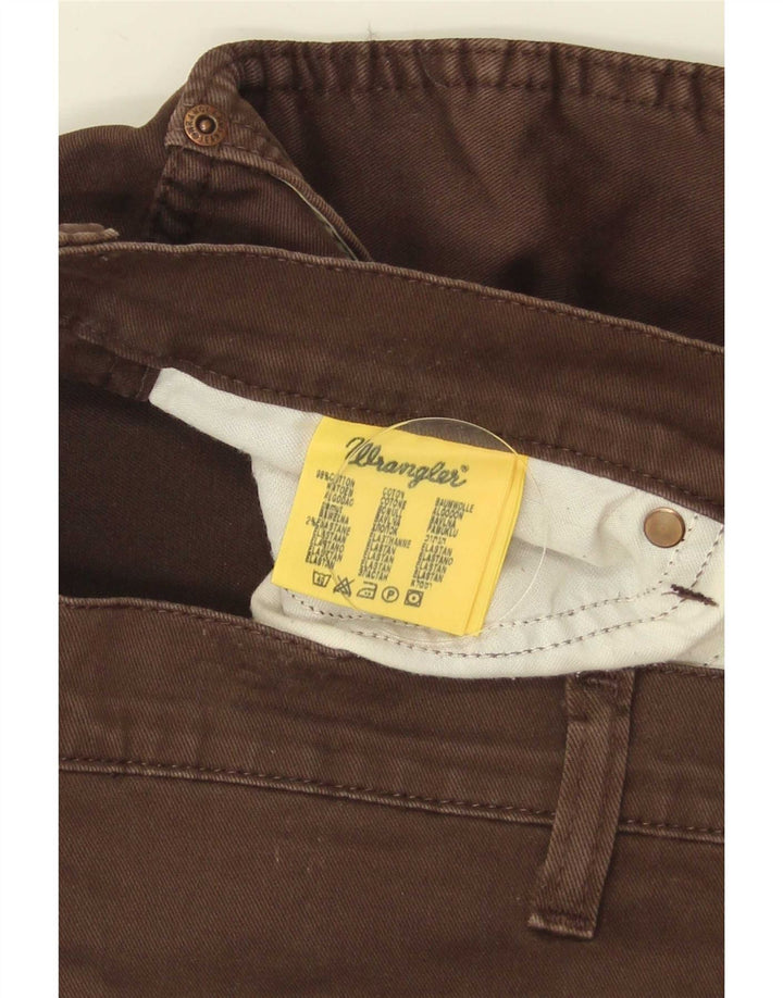 Wrangler Mens Texas Straight Jeans W38 L32 Brown Cotton
