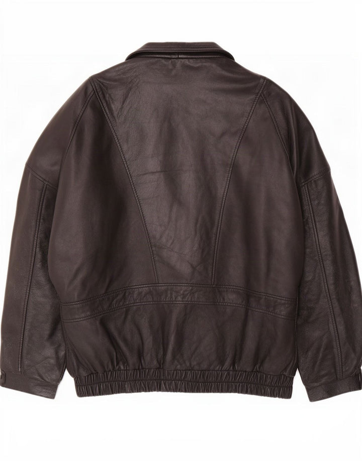 Vintage Mens Leather Jacket EU 50 Large Black