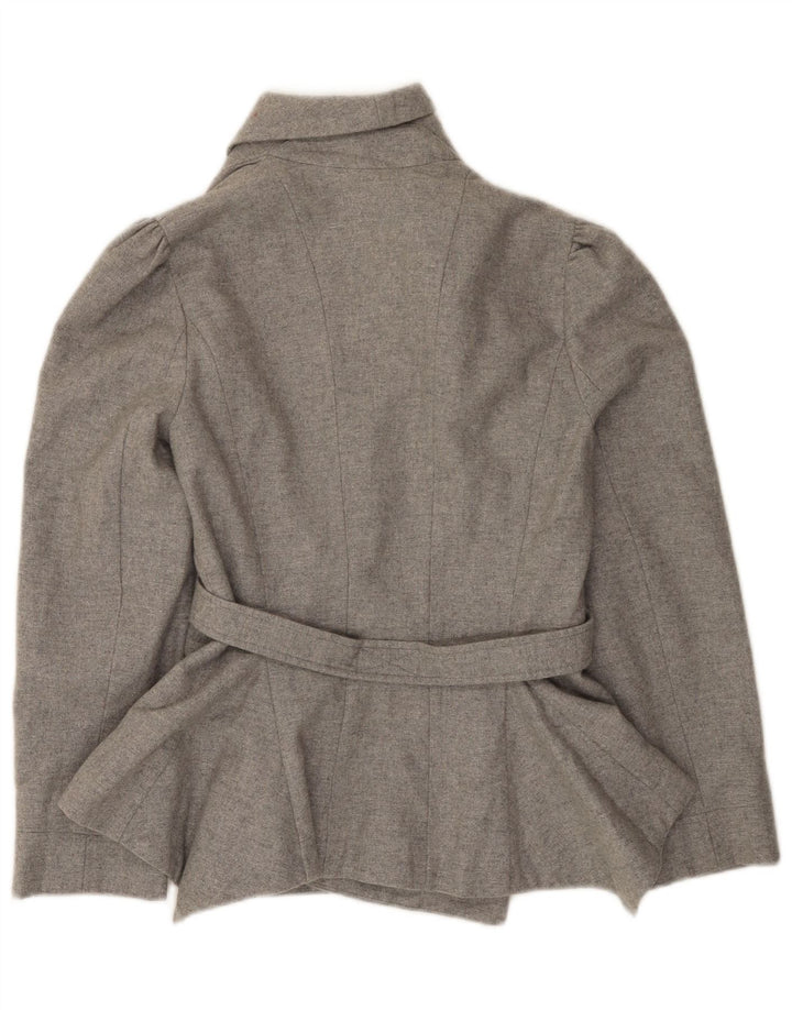 Topshop Dame Blazer Jacket UK 10 Small Grå Polyester