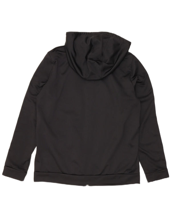 Adidas Pull à capuche zippé pour femme UK 16/18 Grand Noir Polyester Sports