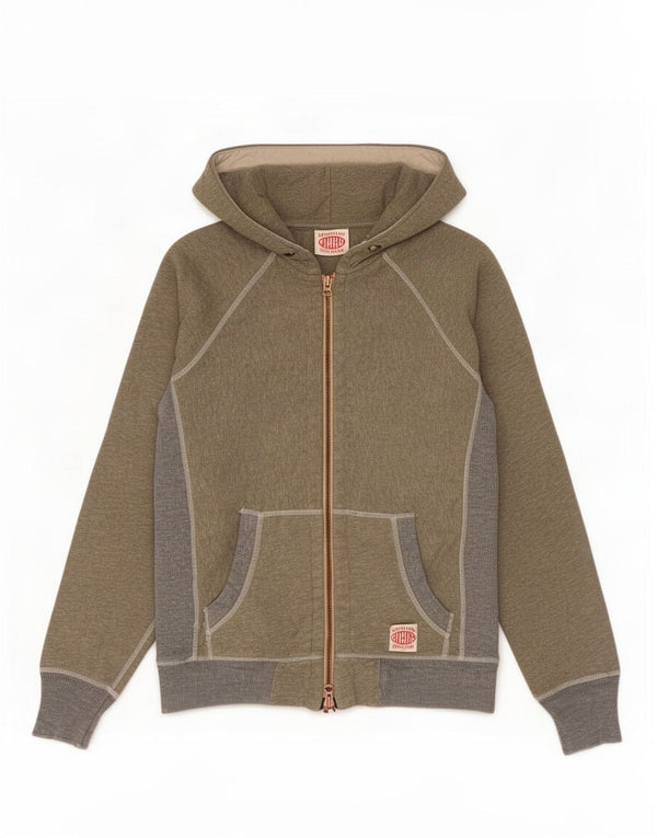 Superdry Mens Zip Hoodie Sweater Large Grey Colourblock Cotton