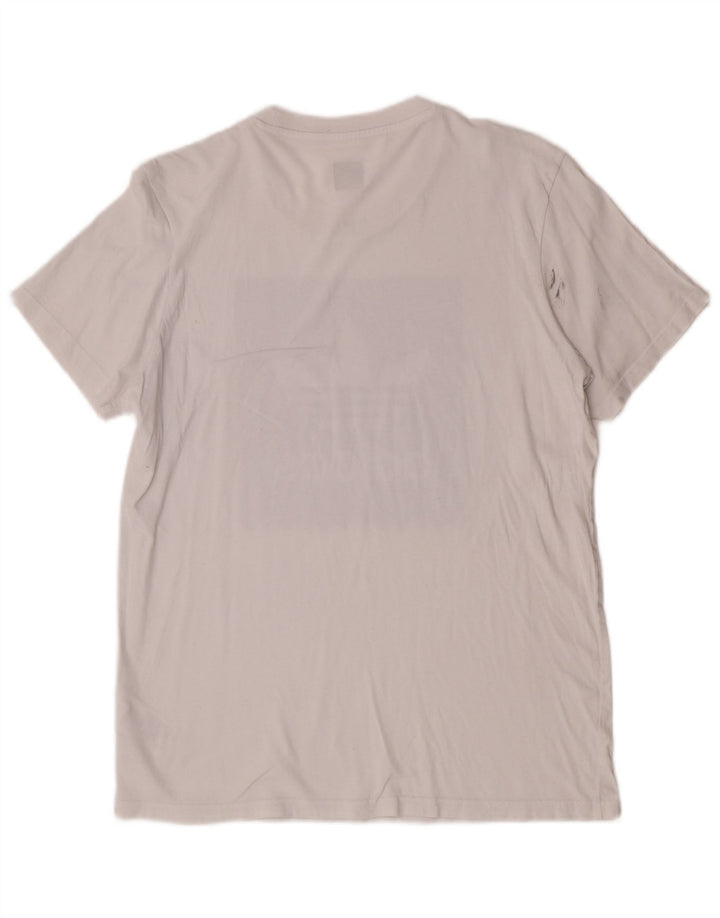 Adidas Mens Graphic T-Shirt Top Medium White Cotton