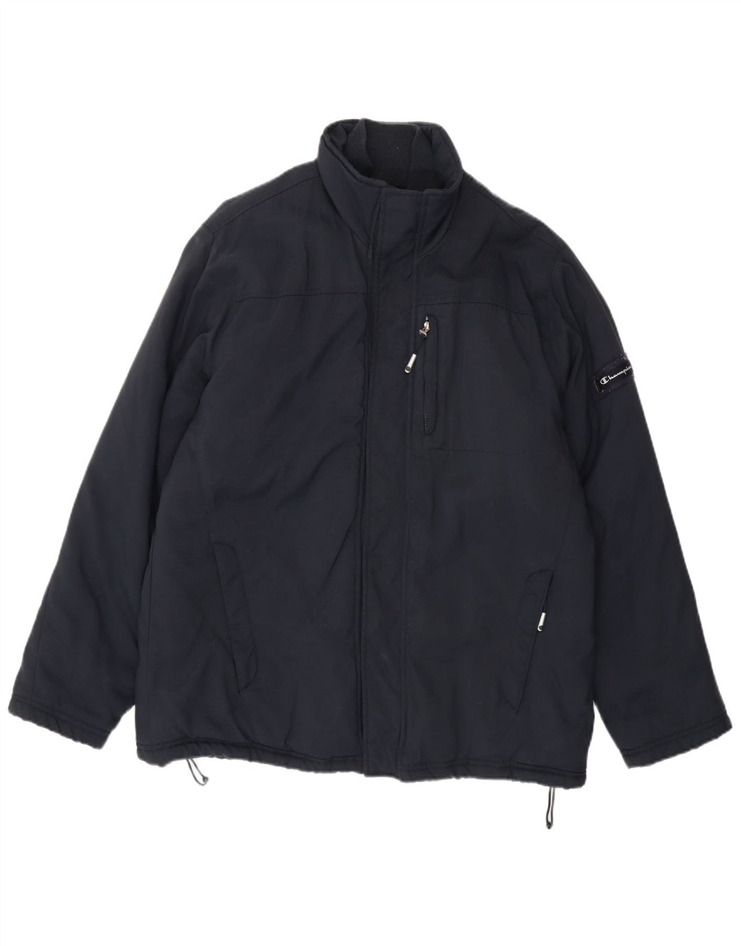 Champion Mens Windbreaker Jacket UK 40 Large Navy Blue Polyamide