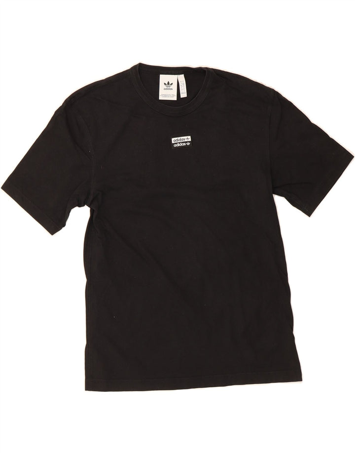 ADIDAS Mens T-Shirt Top Small Black Cotton Vintage Adidas and Second-Hand Adidas from Messina Hembry 