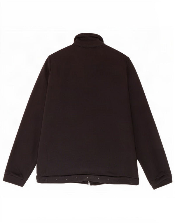 Champion Womens Easy Fit Top Jacket UK 14 Large Black Cotton