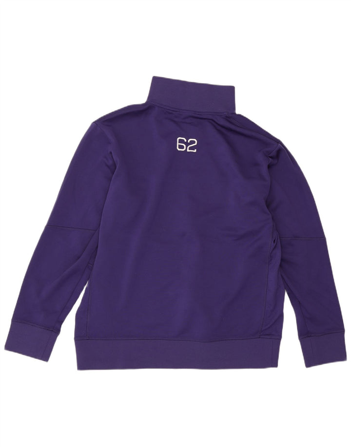 NIKE Mens Dri Fit Tracksuit Top Jacket Medium Purple Colourblock Polyester