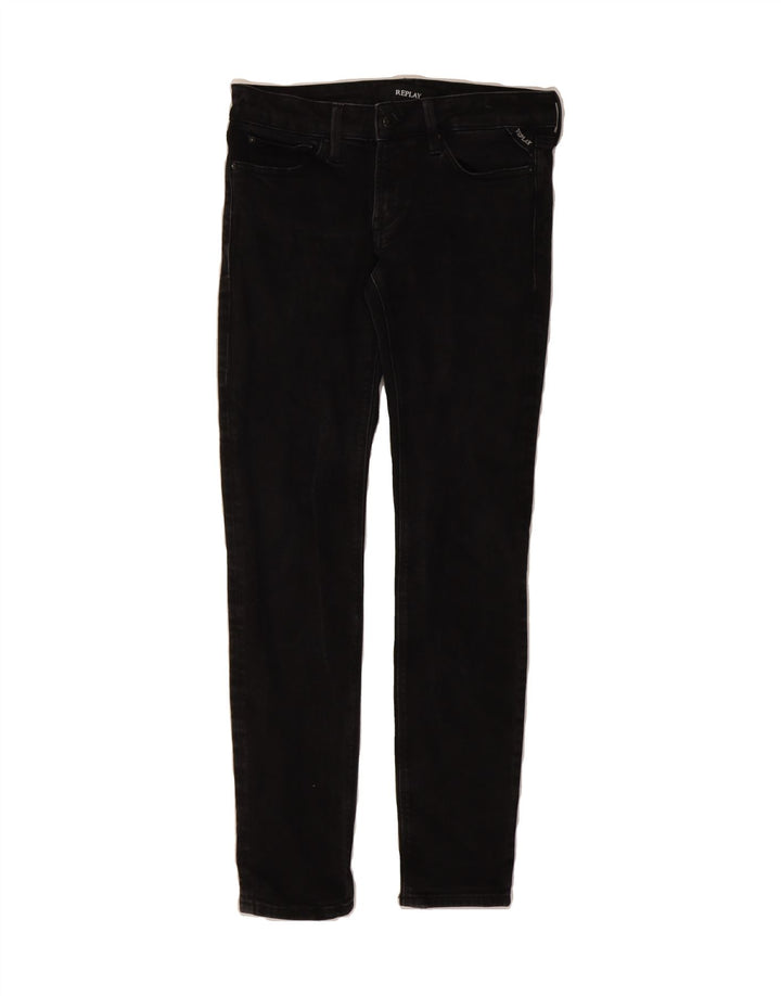 REPLAY Womens Skinny Jeans W28 L30 Black Vintage Replay and Second-Hand Replay from Messina Hembry 